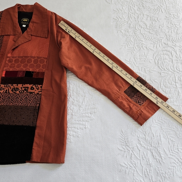 Solveig Cape Town Africa handmade jacket artsy patchwork Lagenlook S - Picture 8 of 10